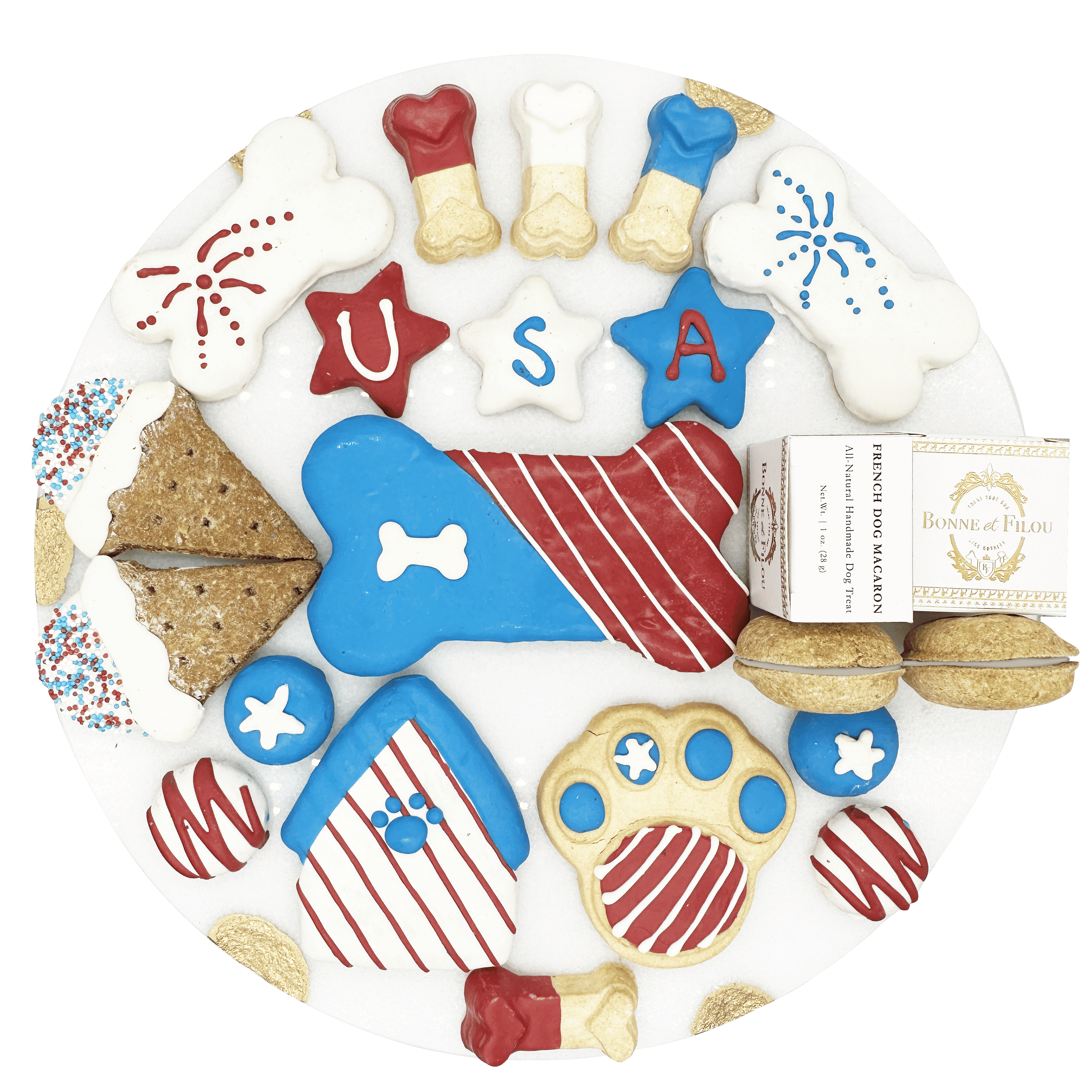 USA Themed Dog Treats Gift Box
