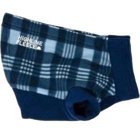 Highline Fleece Dog Coat (Color: Blue Plaid, size: Size 20)