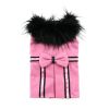 Wool Fur-Trimmed Dog Harness Coat
